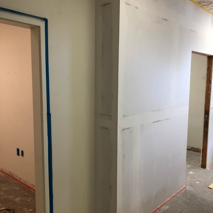 drywall installation in a residential house